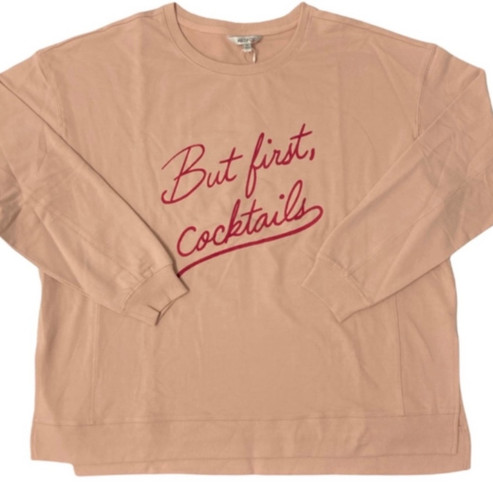 Wildfox Pink Cocktails Brunch Sweatshirt NWT size Small